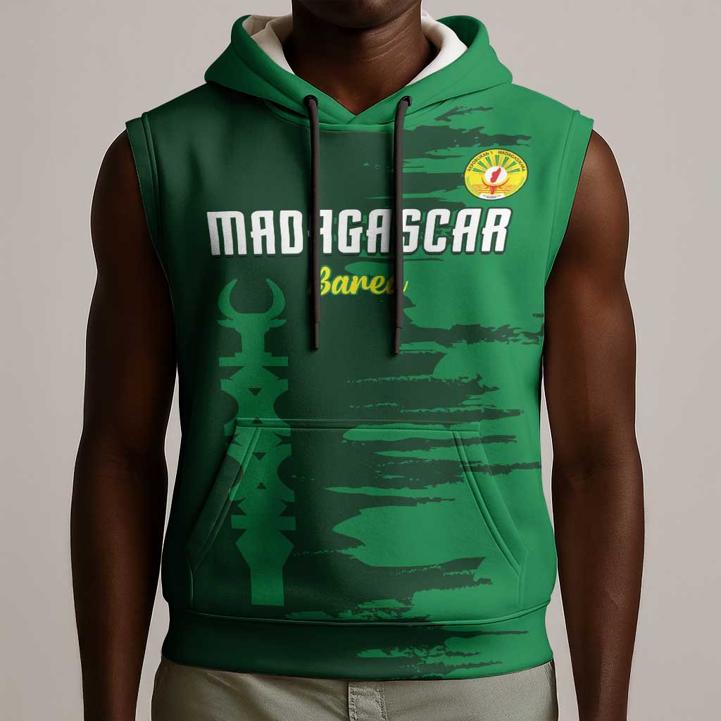 Madagascar Football Custom Sleeveless Hoodie Go Champions - African Pride
