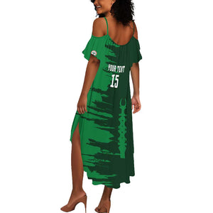 Madagascar Football Custom Summer Maxi Dress Go Champions - African Pride