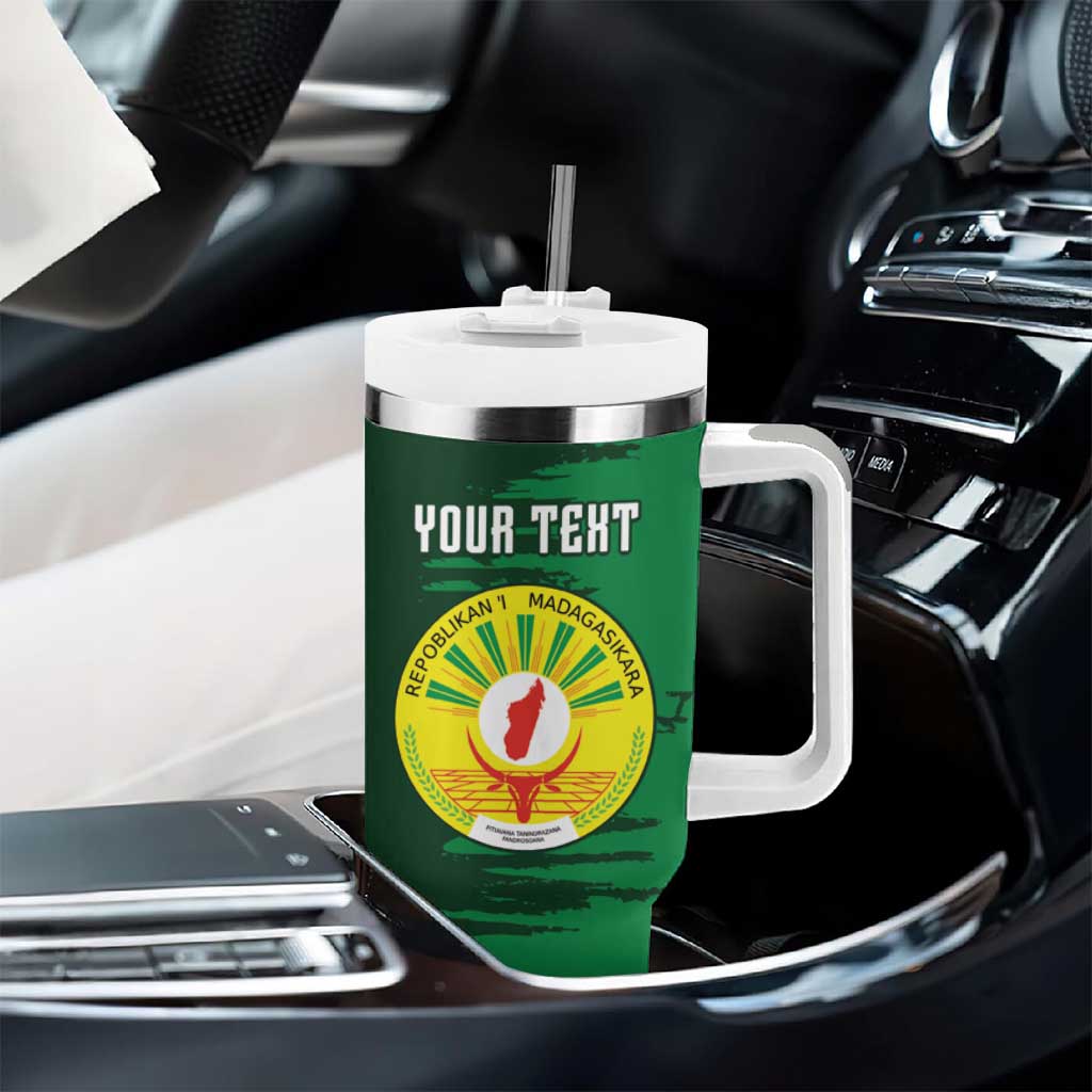 Madagascar Football Custom Tumbler With Handle Go Champions - African Pride
