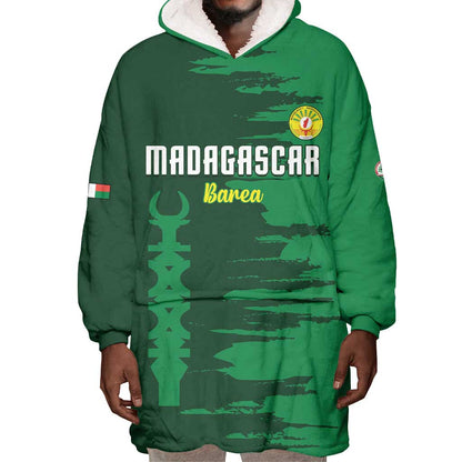 Madagascar Football Custom Wearable Blanket Hoodie Go Champions - African Pride