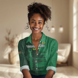 Madagascar Football Custom Women Casual Shirt Go Champions - African Pride