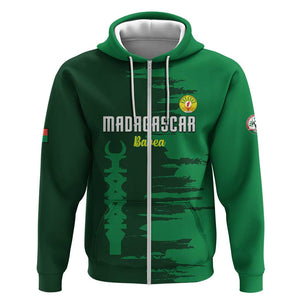 Madagascar Football Custom Zip Hoodie Go Champions - African Pride