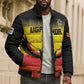 Custom Uganda Football Bomber Puffer Jacket Go Cranes Go