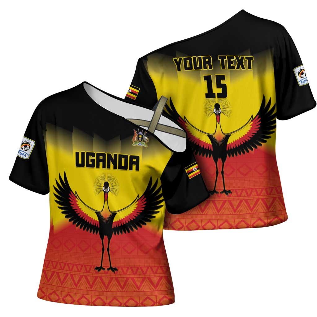 Custom Uganda Football Cross Shoulder Shirt Go Cranes Go