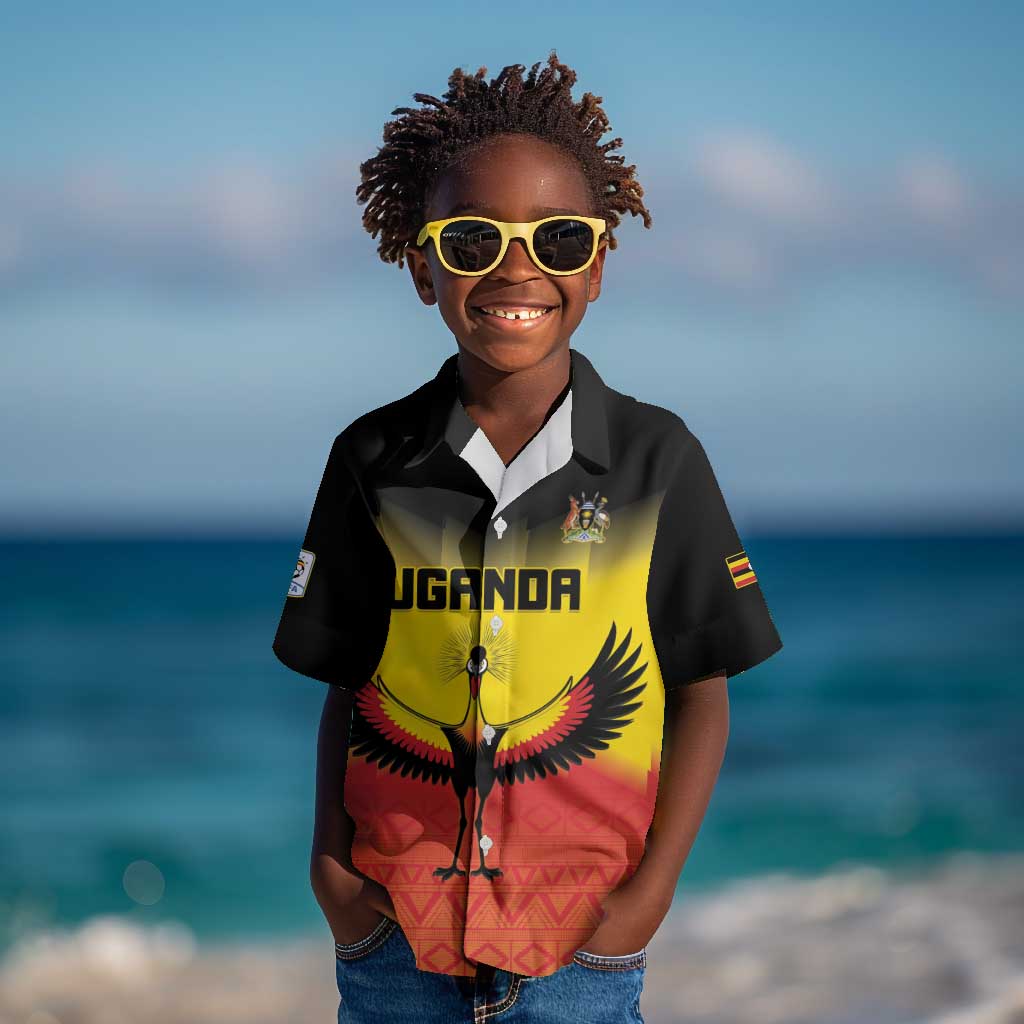 Uganda Football Custom Kid Hawaiian Shirt Go Champions - African Pride