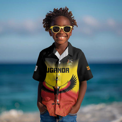 Uganda Football Custom Kid Hawaiian Shirt Go Champions - African Pride