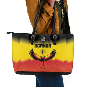 Uganda Football Leather Tote Bag Go Champions - African Pride