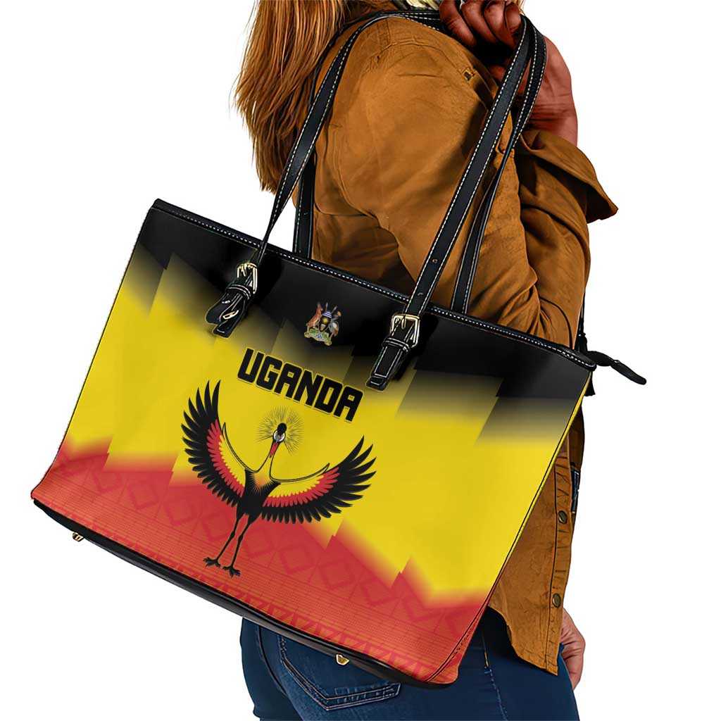 Uganda Football Leather Tote Bag Go Champions - African Pride