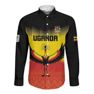 Uganda Football Custom Long Sleeve Button Shirt Go Champions - African Pride