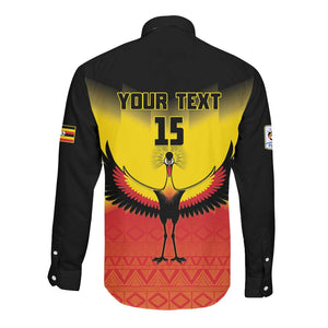 Uganda Football Custom Long Sleeve Button Shirt Go Champions - African Pride