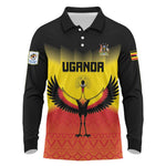 Uganda Football Custom Long Sleeve Polo Shirt Go Champions - African Pride