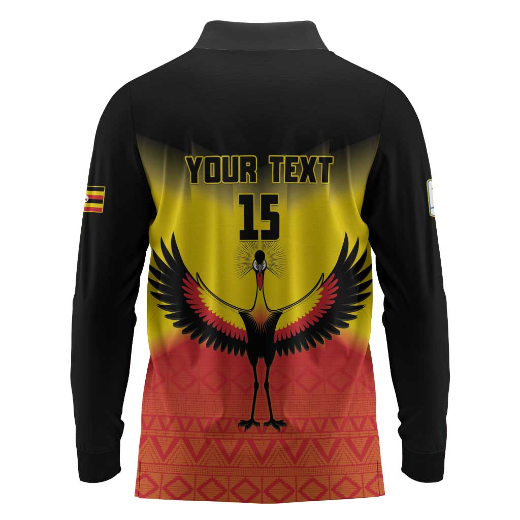 Uganda Football Custom Long Sleeve Polo Shirt Go Champions - African Pride