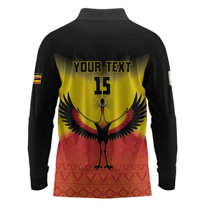 Uganda Football Custom Long Sleeve Polo Shirt Go Champions - African Pride