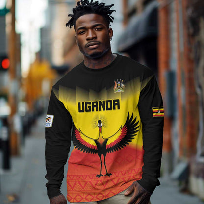 Uganda Football Custom Long Sleeve Shirt Go Champions - African Pride