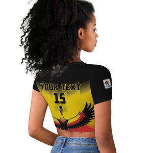 Uganda Football Custom Raglan Cropped T shirt Go Champions - African Pride