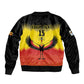 Uganda Football Custom Sleeve Zip Bomber Jacket Go Champions - African Pride