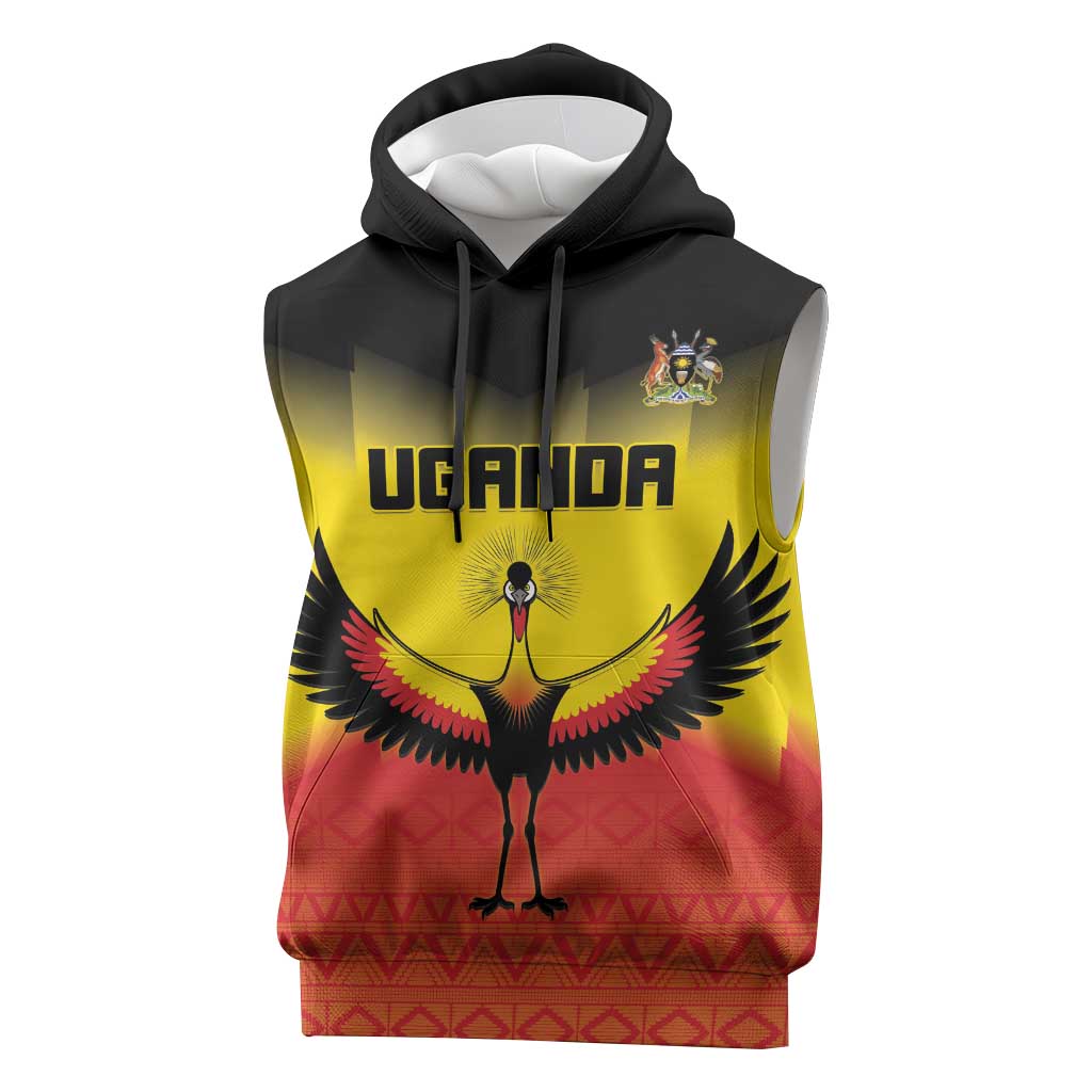 Uganda Football Custom Sleeveless Hoodie Go Champions - African Pride