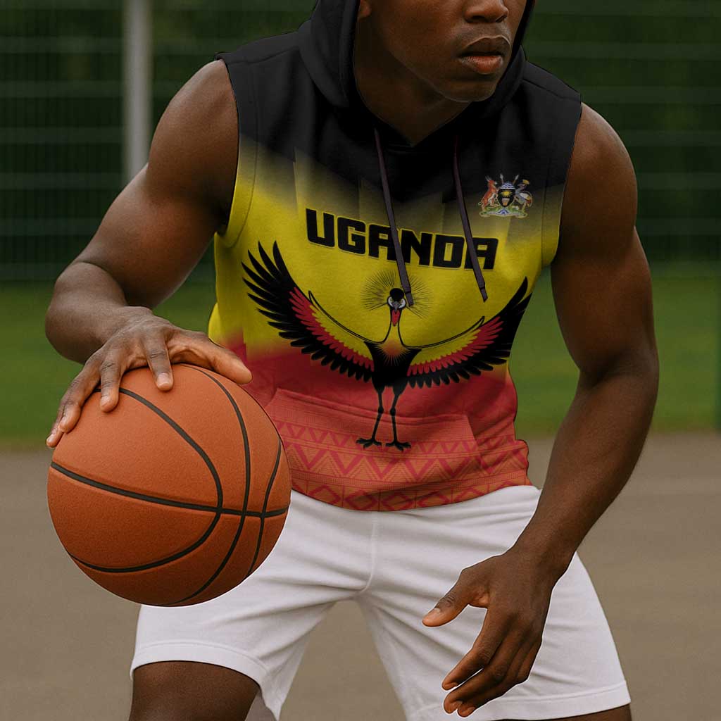 Uganda Football Custom Sleeveless Hoodie Go Champions - African Pride