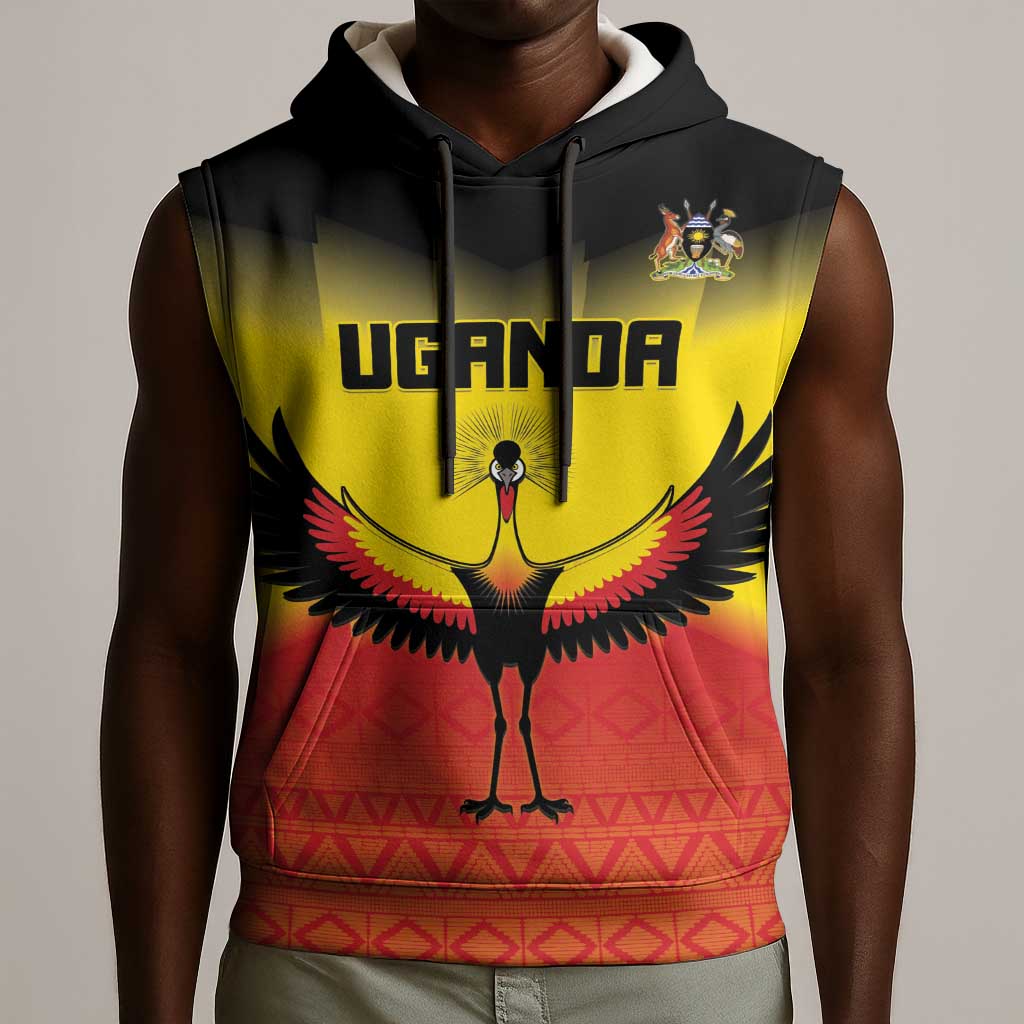 Uganda Football Custom Sleeveless Hoodie Go Champions - African Pride