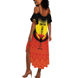 Uganda Football Custom Summer Maxi Dress Go Champions - African Pride