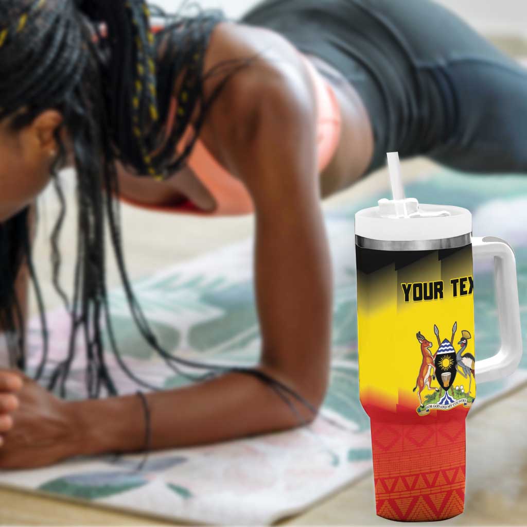 Uganda Football Custom Tumbler With Handle Go Champions - African Pride