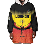 Uganda Football Custom Wearable Blanket Hoodie Go Champions - African Pride