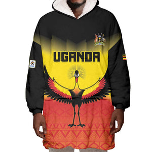Uganda Football Custom Wearable Blanket Hoodie Go Champions - African Pride