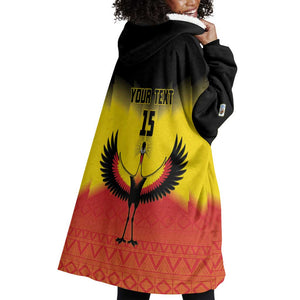 Uganda Football Custom Wearable Blanket Hoodie Go Champions - African Pride