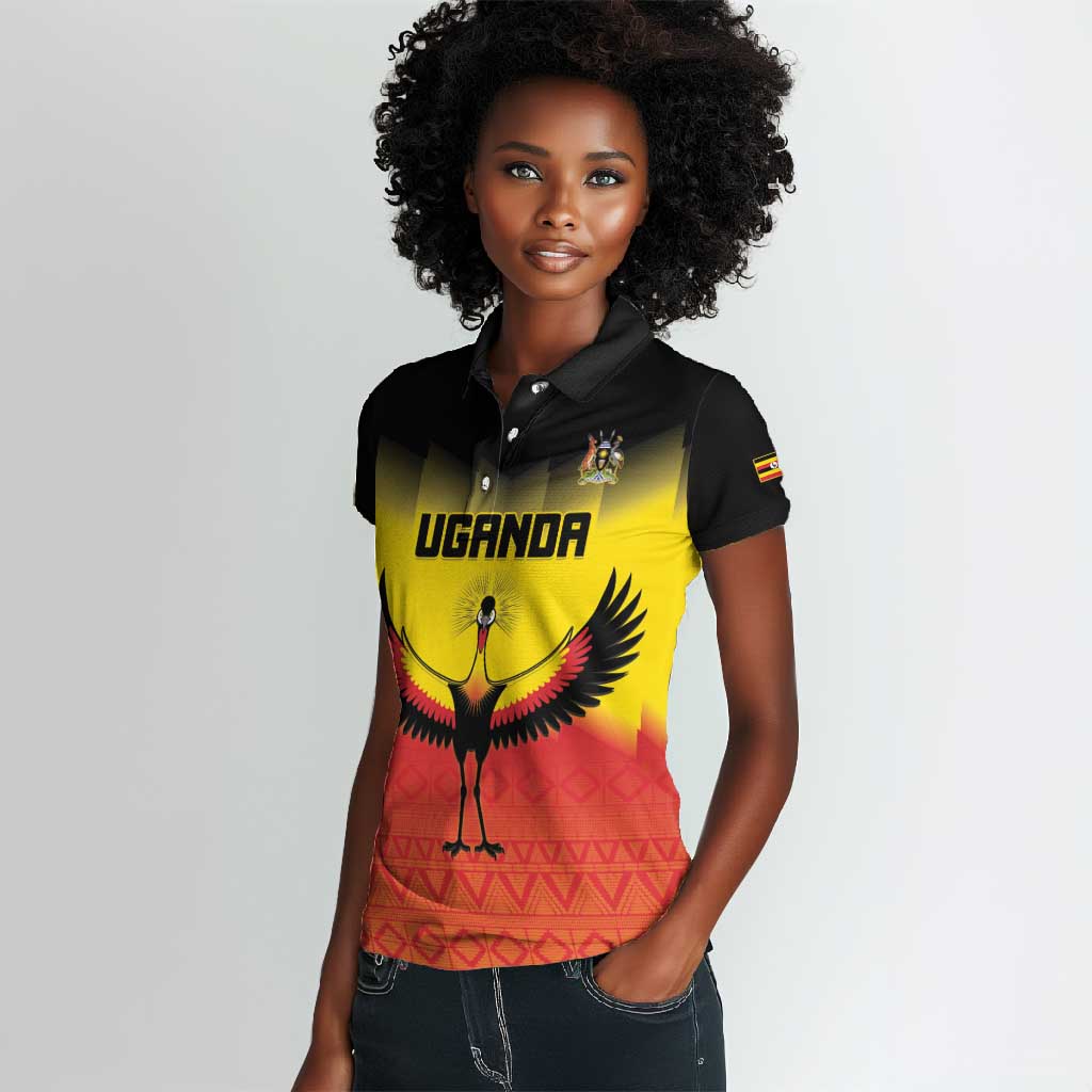 Uganda Football Custom Women Polo Shirt Go Champions - African Pride