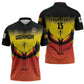 Custom Uganda Football Zipper Polo Shirt Go Cranes Go