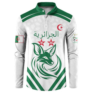 Custom Algeria Football Button Sweatshirt Go Fennecs Go