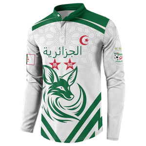 Custom Algeria Football Button Sweatshirt Go Fennecs Go