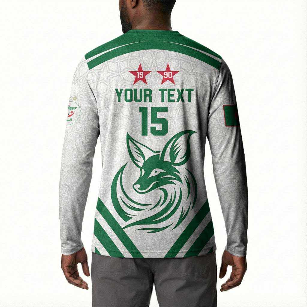 Custom Algeria Football Button Sweatshirt Go Fennecs Go