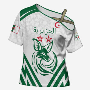 Custom Algeria Football Cross Shoulder Shirt Go Fennecs Go