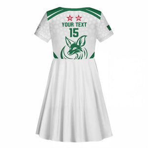 Algeria Football Custom Kid Short Sleeve Dress Go Champions - African Pride