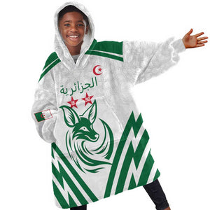 Algeria Football Custom Kid Wearable Blanket Hoodie Go Champions - African Pride