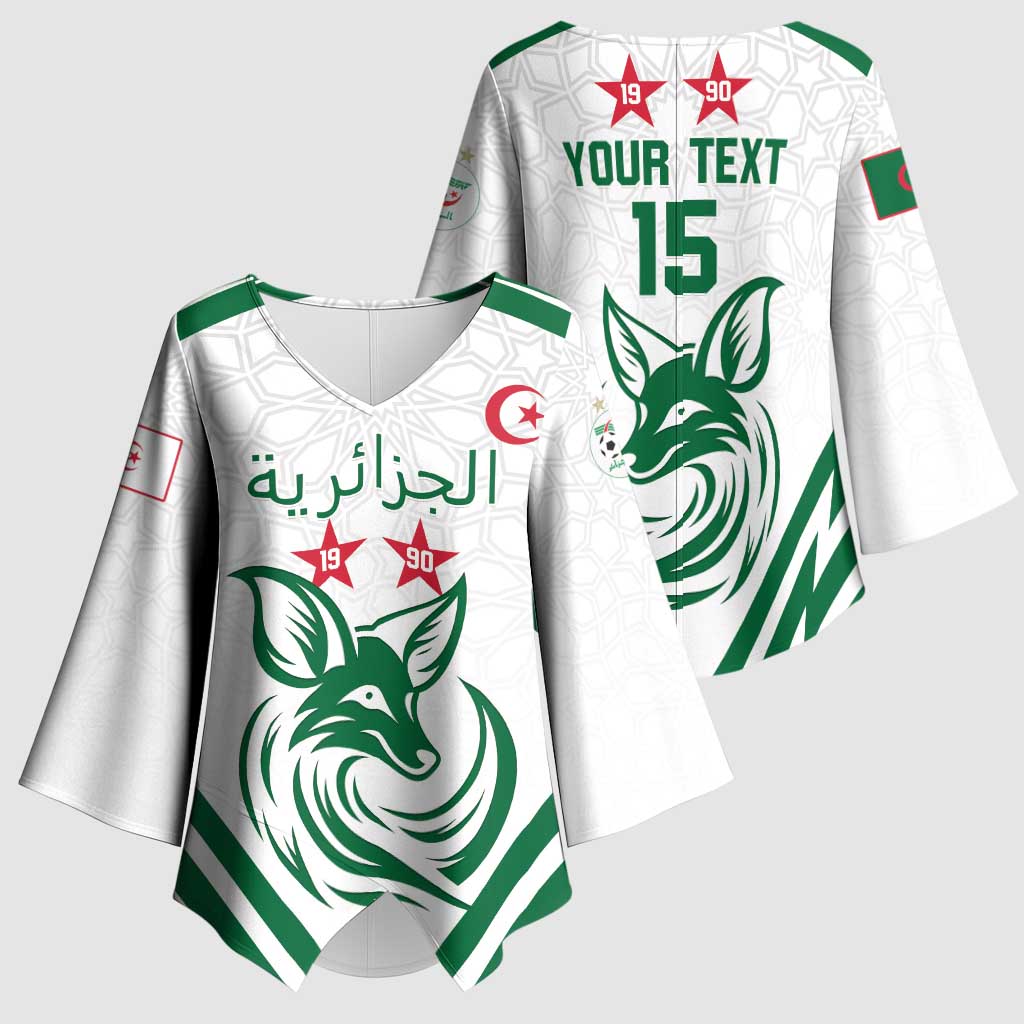 Custom Algeria Football Kimono Sleeve Blouse Go Fennecs Go