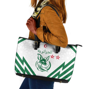 Algeria Football Leather Tote Bag Go Champions - African Pride