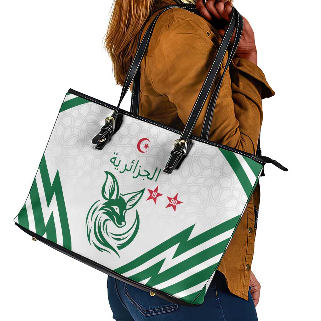Algeria Football Leather Tote Bag Go Champions - African Pride