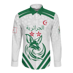 Algeria Football Custom Long Sleeve Button Shirt Go Champions - African Pride