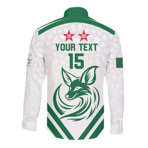 Algeria Football Custom Long Sleeve Button Shirt Go Champions - African Pride