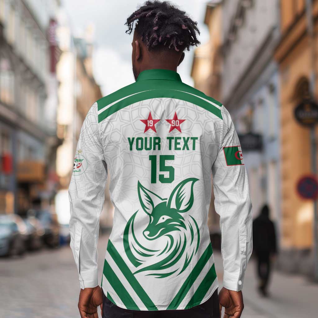 Algeria Football Custom Long Sleeve Button Shirt Go Champions - African Pride