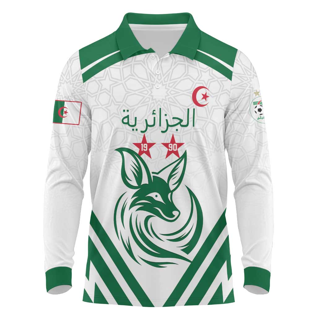 Algeria Football Custom Long Sleeve Polo Shirt Go Champions - African Pride
