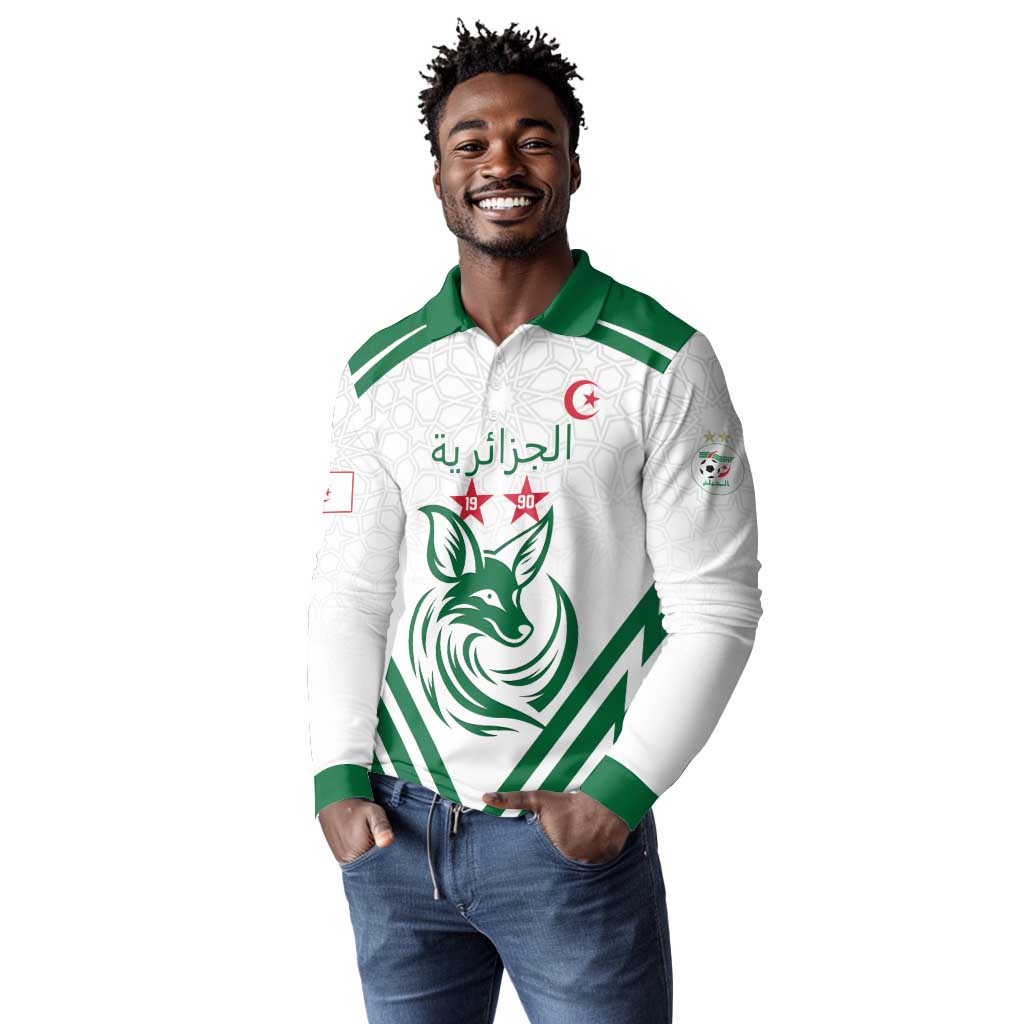 Algeria Football Custom Long Sleeve Polo Shirt Go Champions - African Pride