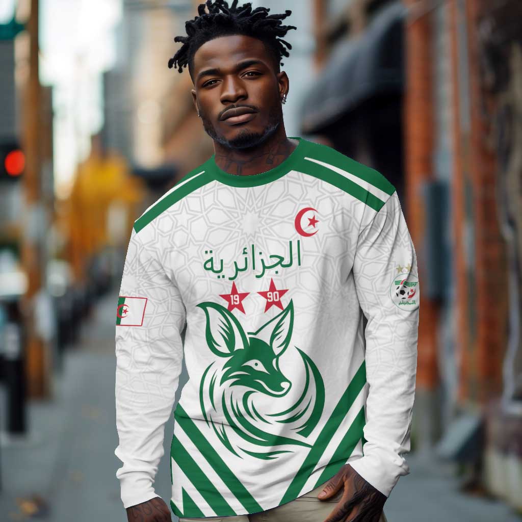 Algeria Football Custom Long Sleeve Shirt Go Champions - African Pride