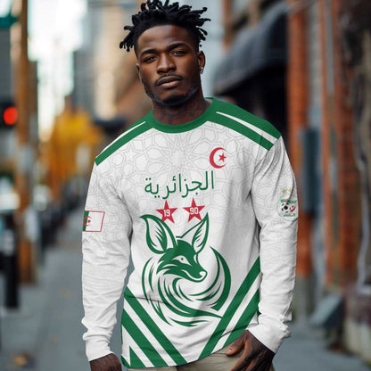 Algeria Football Custom Long Sleeve Shirt Go Champions - African Pride