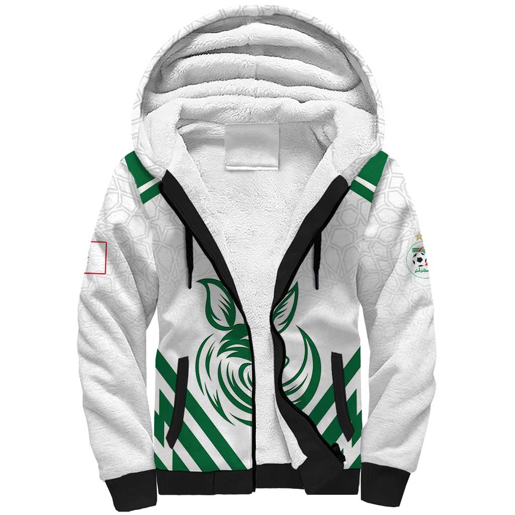 Algeria Football Custom Sherpa Hoodie Go Champions - African Pride