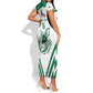 Algeria Football Custom Short Sleeve Bodycon Dress Go Champions - African Pride