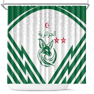 Algeria Football Shower Curtain Go Champions - African Pride