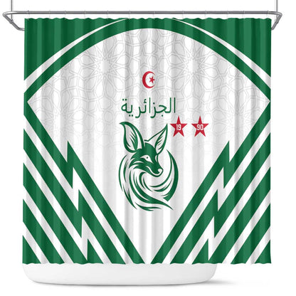 Algeria Football Shower Curtain Go Champions - African Pride